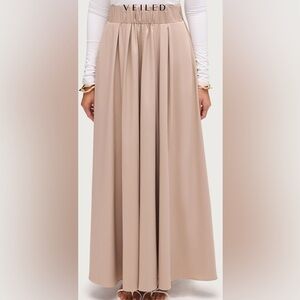 Veiled Everyday Tencel Bamboo White XL Maxi Skirt for Women